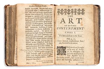 Watson, Thomas (c. 1620-1686) The Christians Charter; [bound with] Autarkeia, or the Art of Divine Contentment.